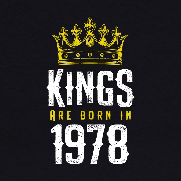 kings are born 1978 birthday quote crown king birthday party gift by thepersianshop